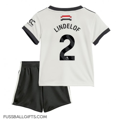 Manchester United Victor Lindelof #2 Fußballbekleidung 3rd trikot Kinder 2024-25 Kurzarm (+ kurze hosen)